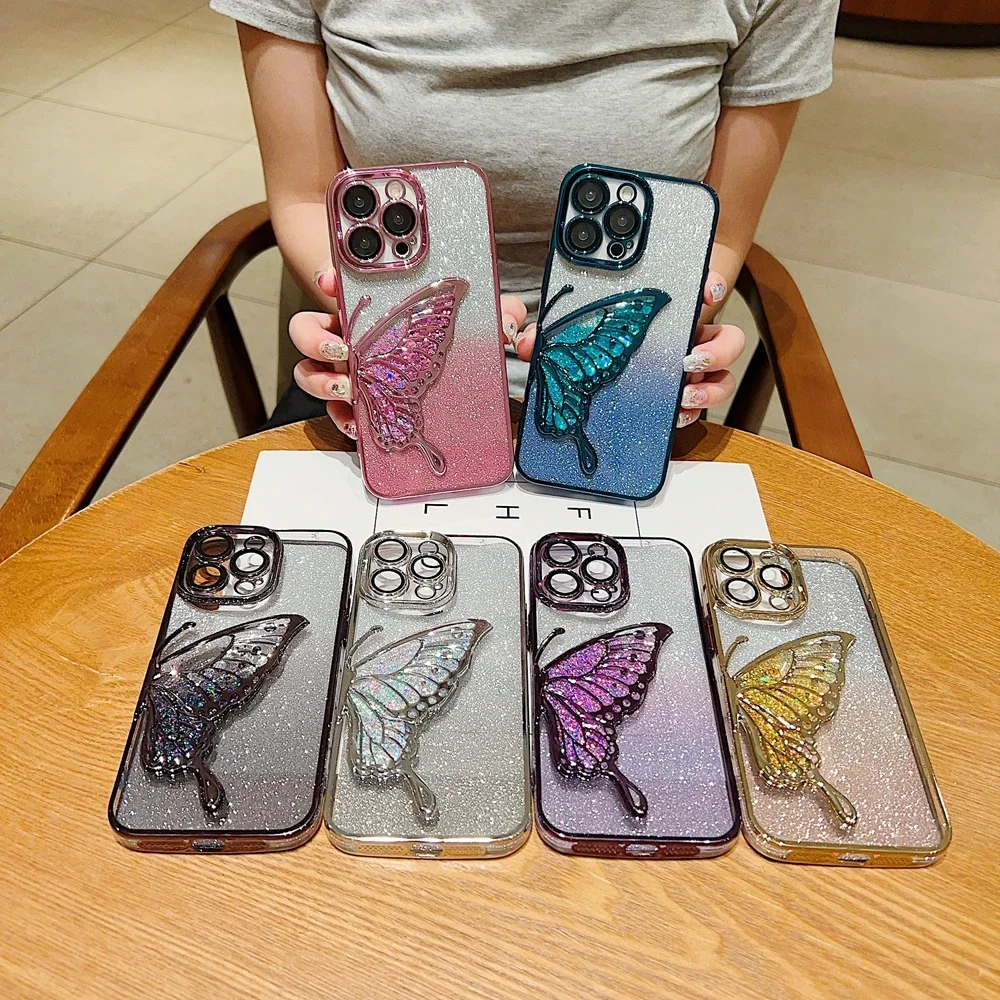 Fragance X - Etui z płynnym piaskiem, motylem i