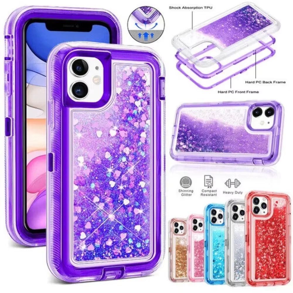 Fragance X - Etui z brokatem, dynamicznym płynnym piaskiem