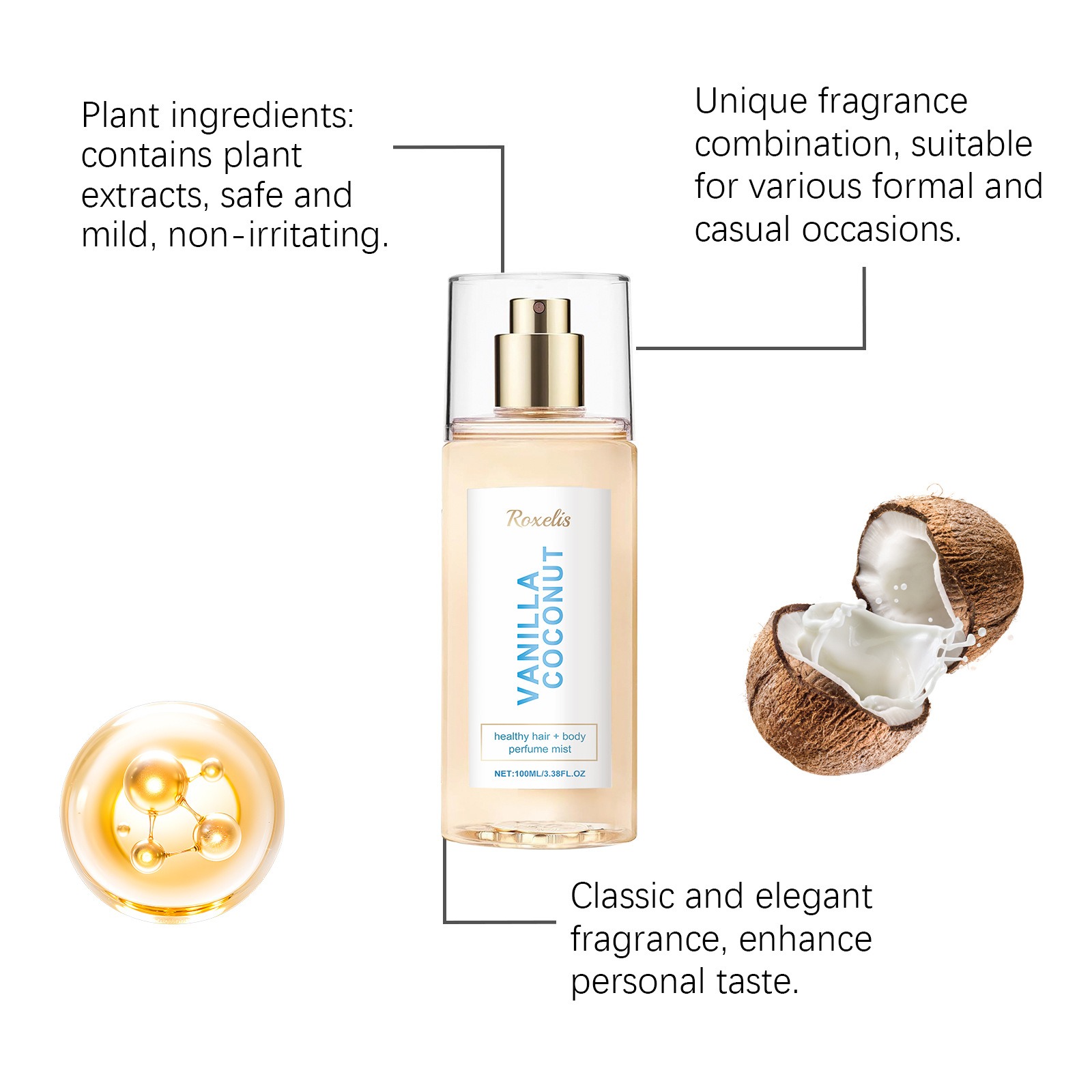 ROXELIS Perfumowany Spray do W – Perfume Fragrance Hair Spray recenzja i cena