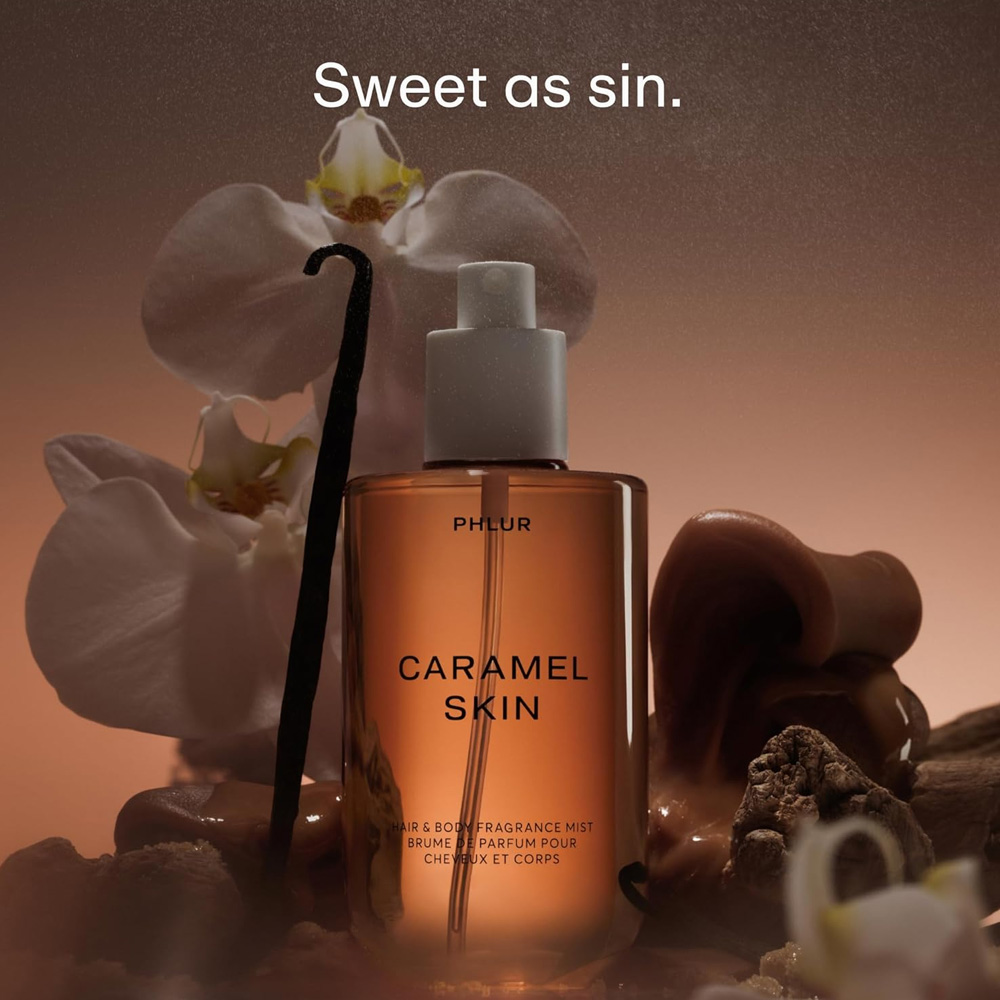PHLUR Caramel Skin Body Mist,  – Perfume Fragrance Hair Spray recenzja i cena