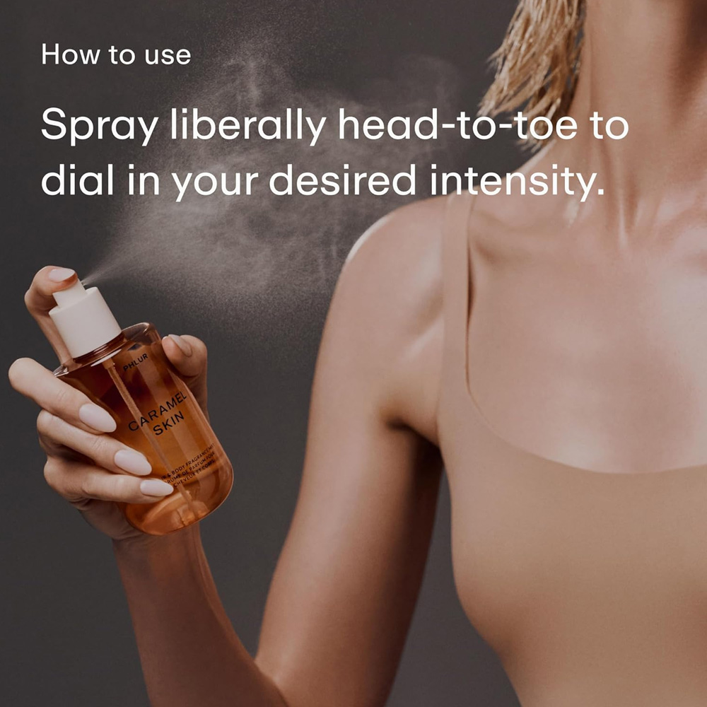 PHLUR Caramel Skin Body Mist,  – Perfume Fragrance Hair Spray recenzja i cena